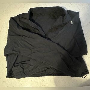 ALO Yoga Black Cropped 1/4 Zip Pullover